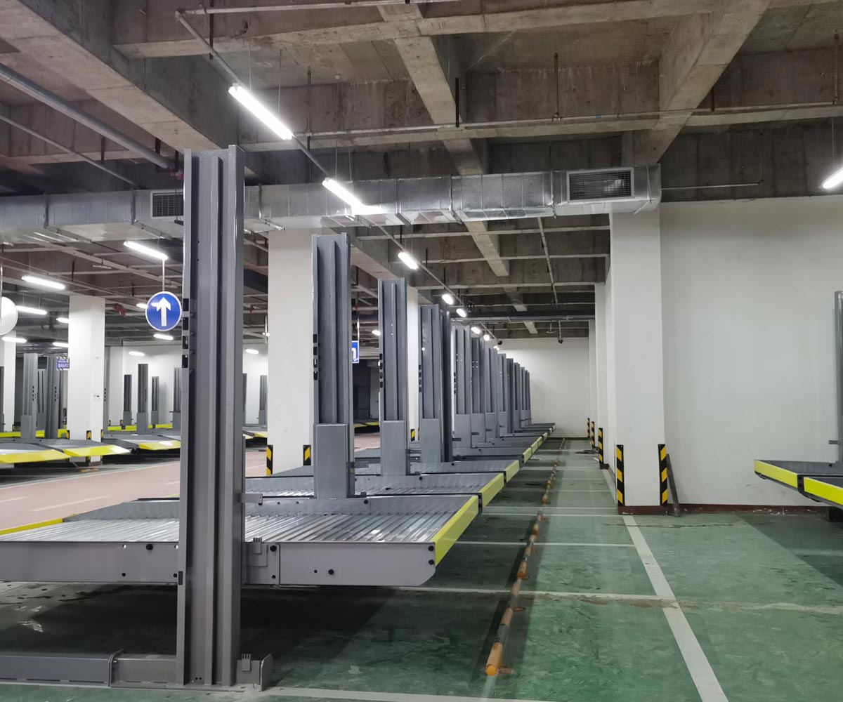 廣河二層升降立體停車場回收